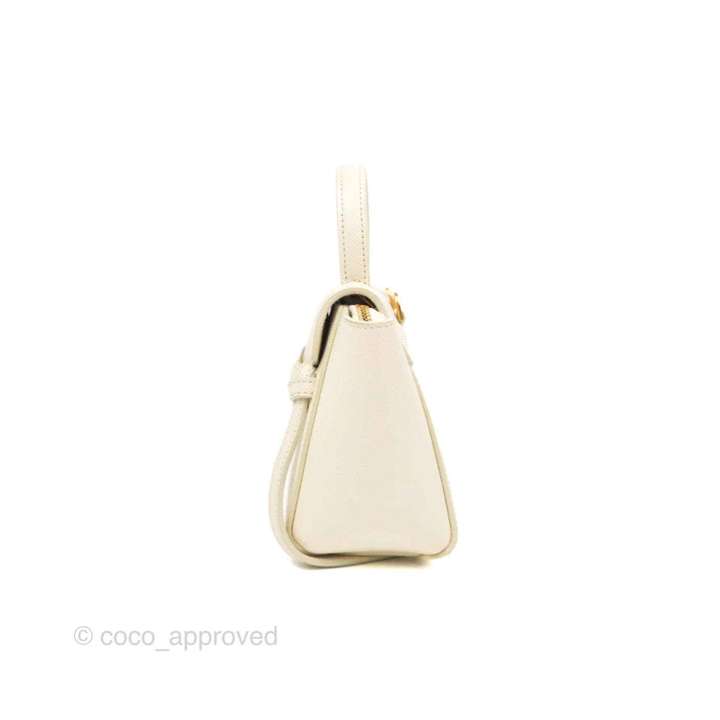 Celine Pico Belt Bag White Grained Calfskin Gold Hardware