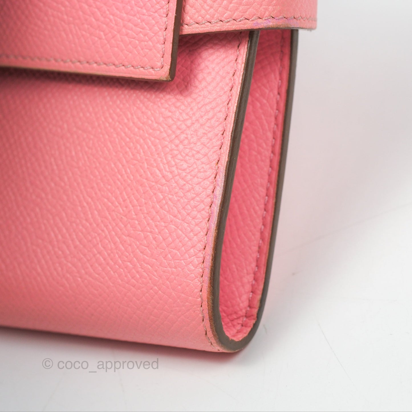 Hermès Kelly Wallet Rose Confetti Epsom Palladium Hardware