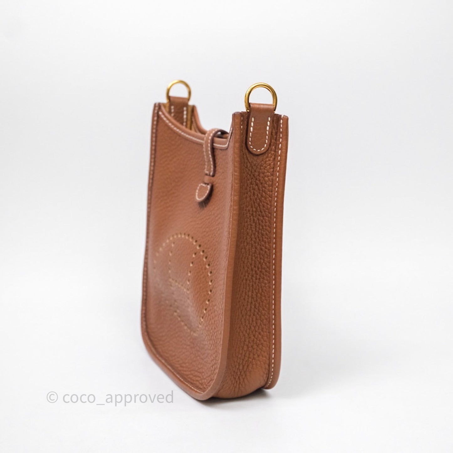 Hermès Mini Evelyne 16 Gold Clemence Gold Hardware