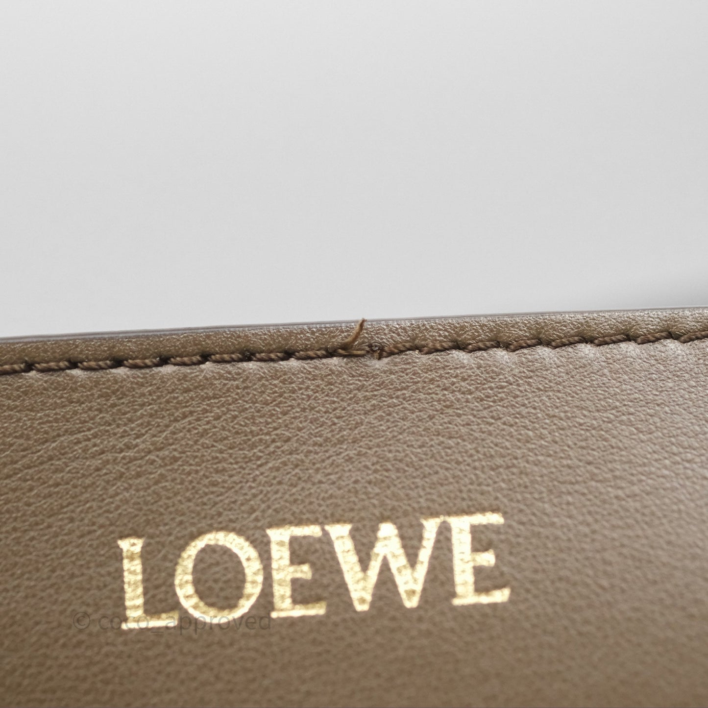 Loewe XL Puzzle Fold Tote In Shiny Calfskin Umber