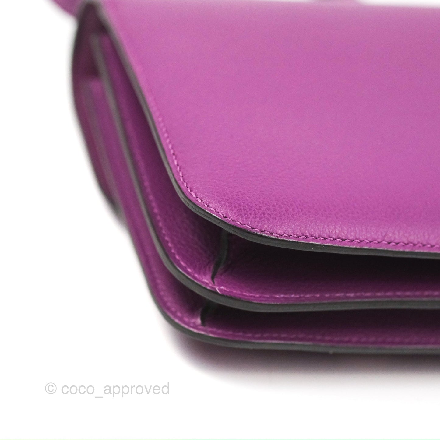 Hermès Constance Mini 18cm Anemone Evercolor Palladium Hardware