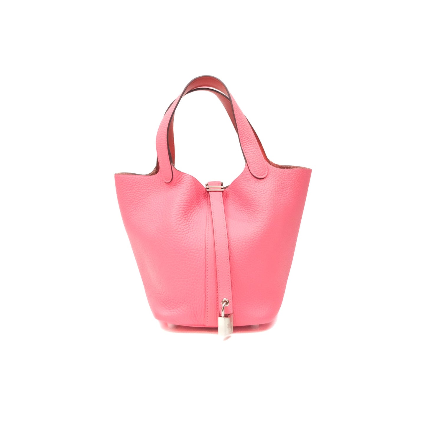Hermès Picotin Lock 18 Eclat Rose Azalee Clemence/ Terre Battue Swift Palladium Hardware