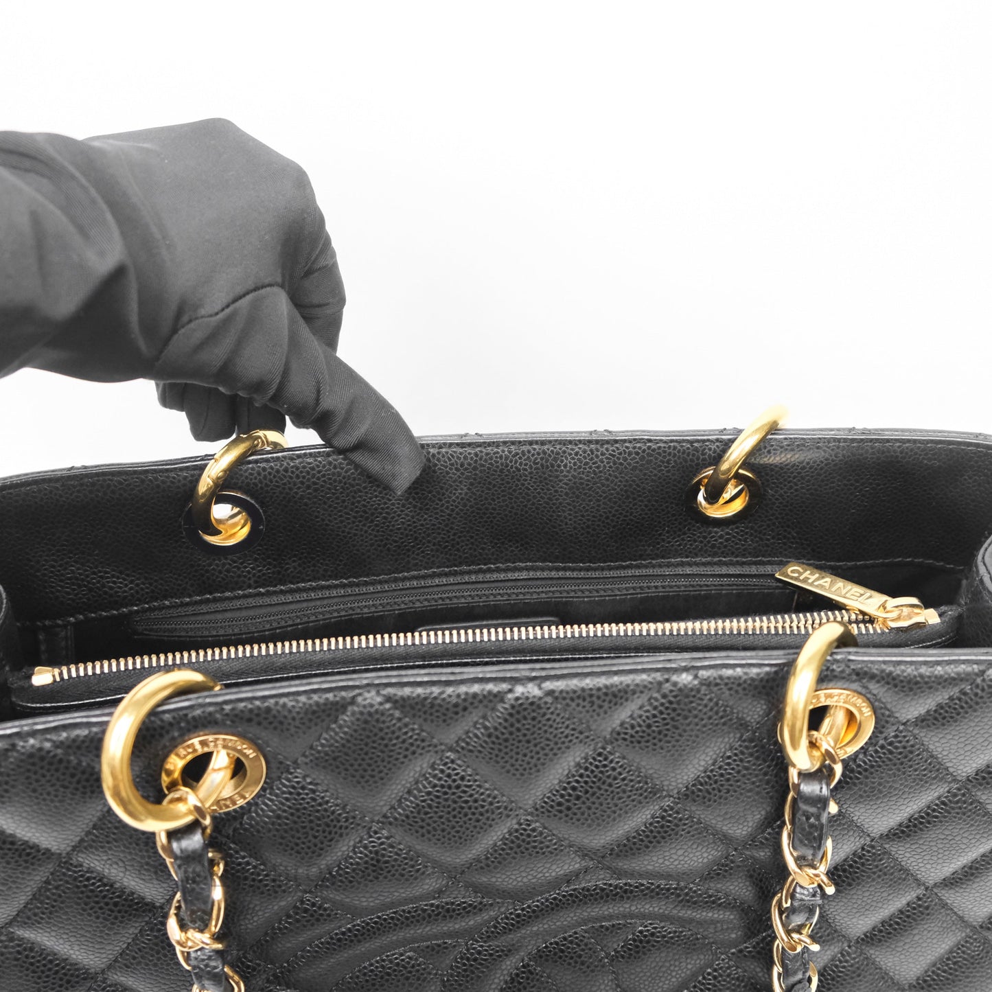 Chanel GST Black Caviar Gold Hardware