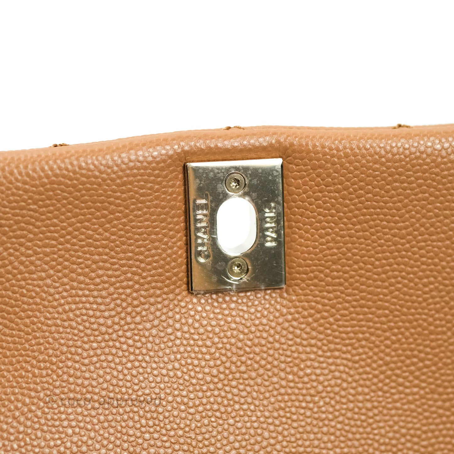 Chanel Quilted Extra Mini Coco Handle Dark Beige Caviar Gold Hardware 21P