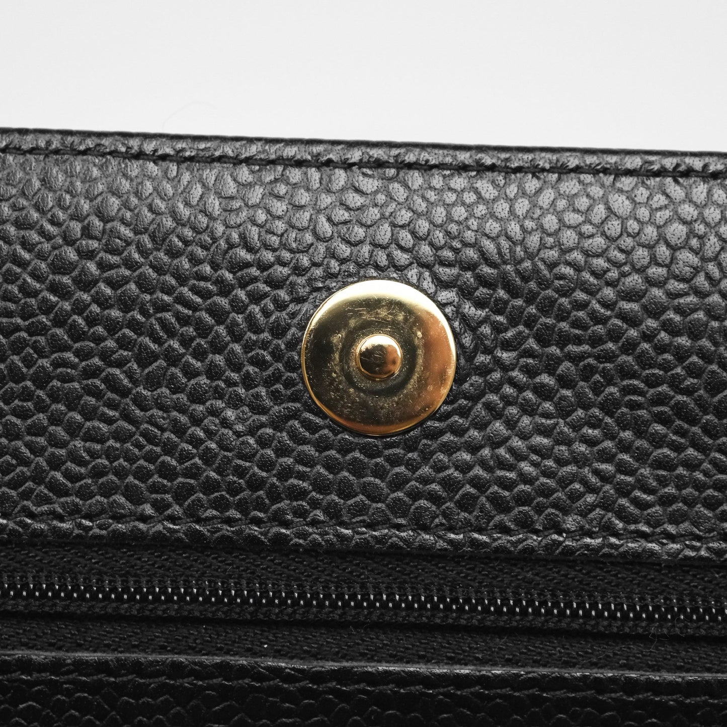 Chanel Classic Wallet On Chain WOC Quilted Black Caviar Gold Hardware