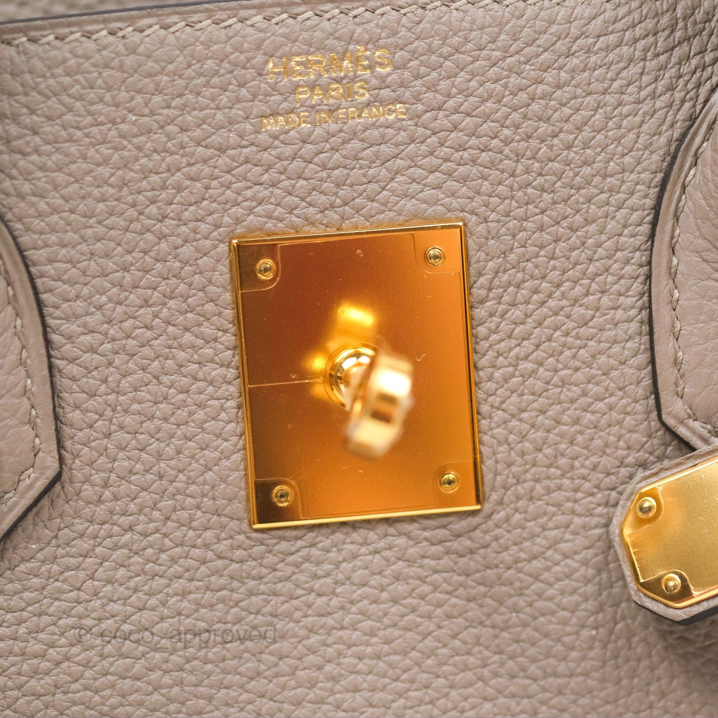 Hermès Birkin 30 Retourne Gris Asphalt M8 Togo Gold Hardware