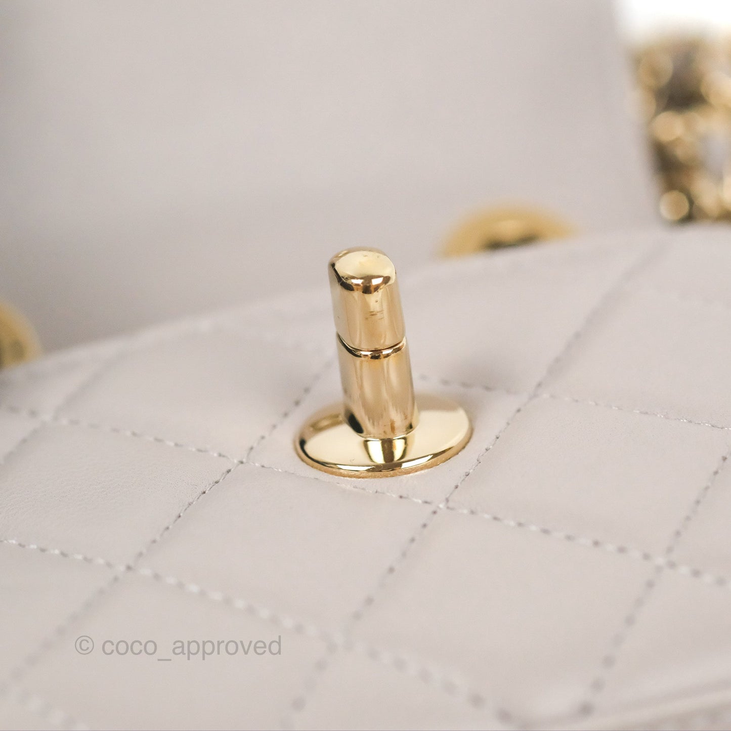 Chanel Mini Quilted Trendy CC Clutch With Chain Light Grey Lambskin Gold Hardware