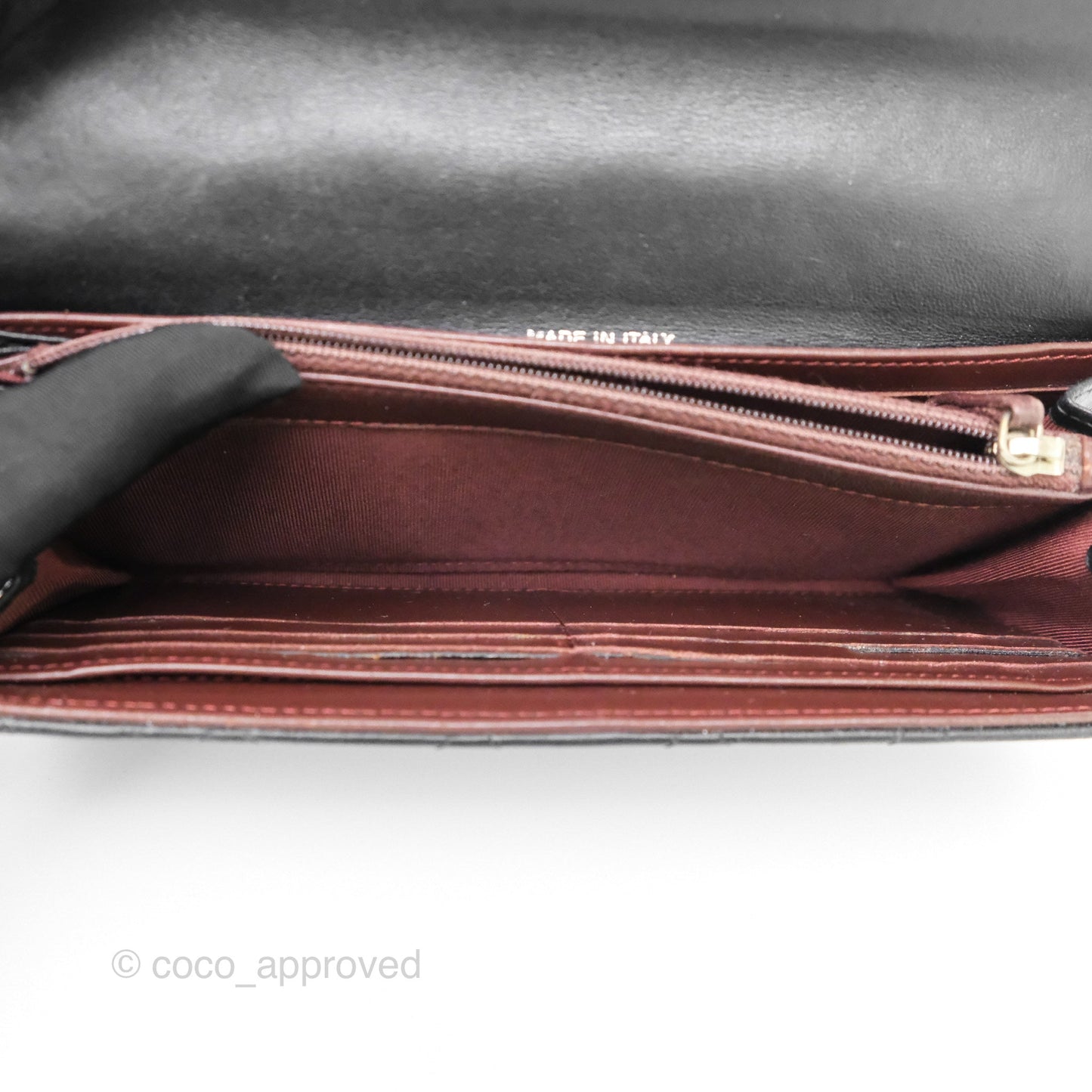Chanel Classic Quilted Long Wallet Black Lambskin Silver Hardware