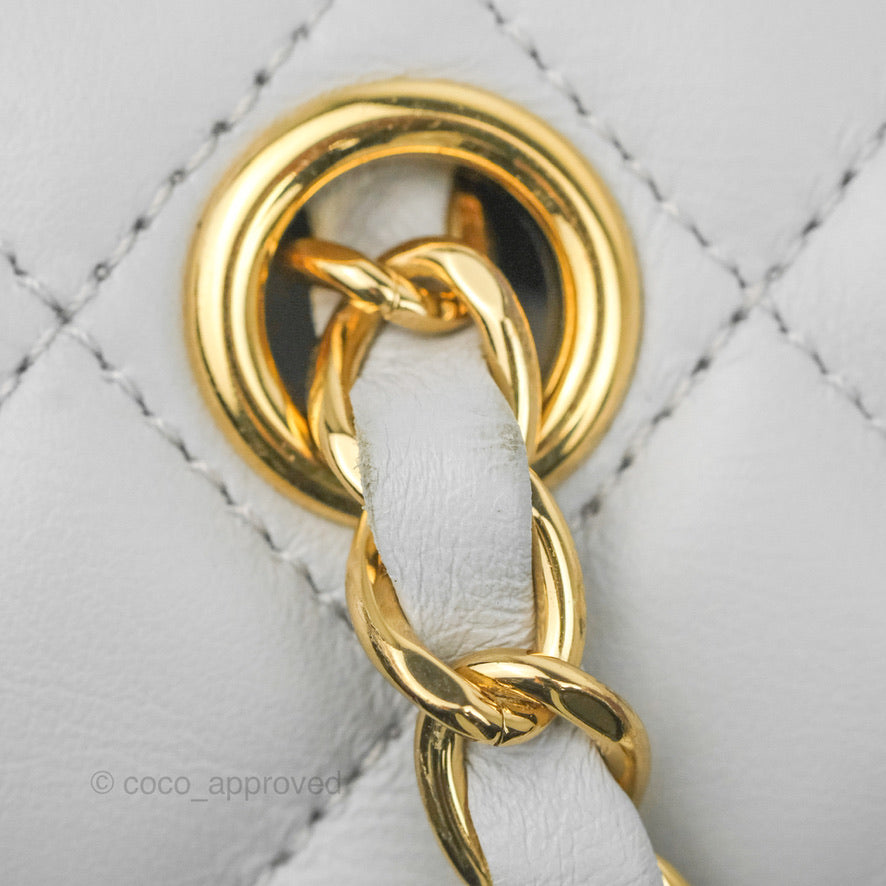 Chanel Large Quilted Urban Spirit Backpack Grey Gold Hardware