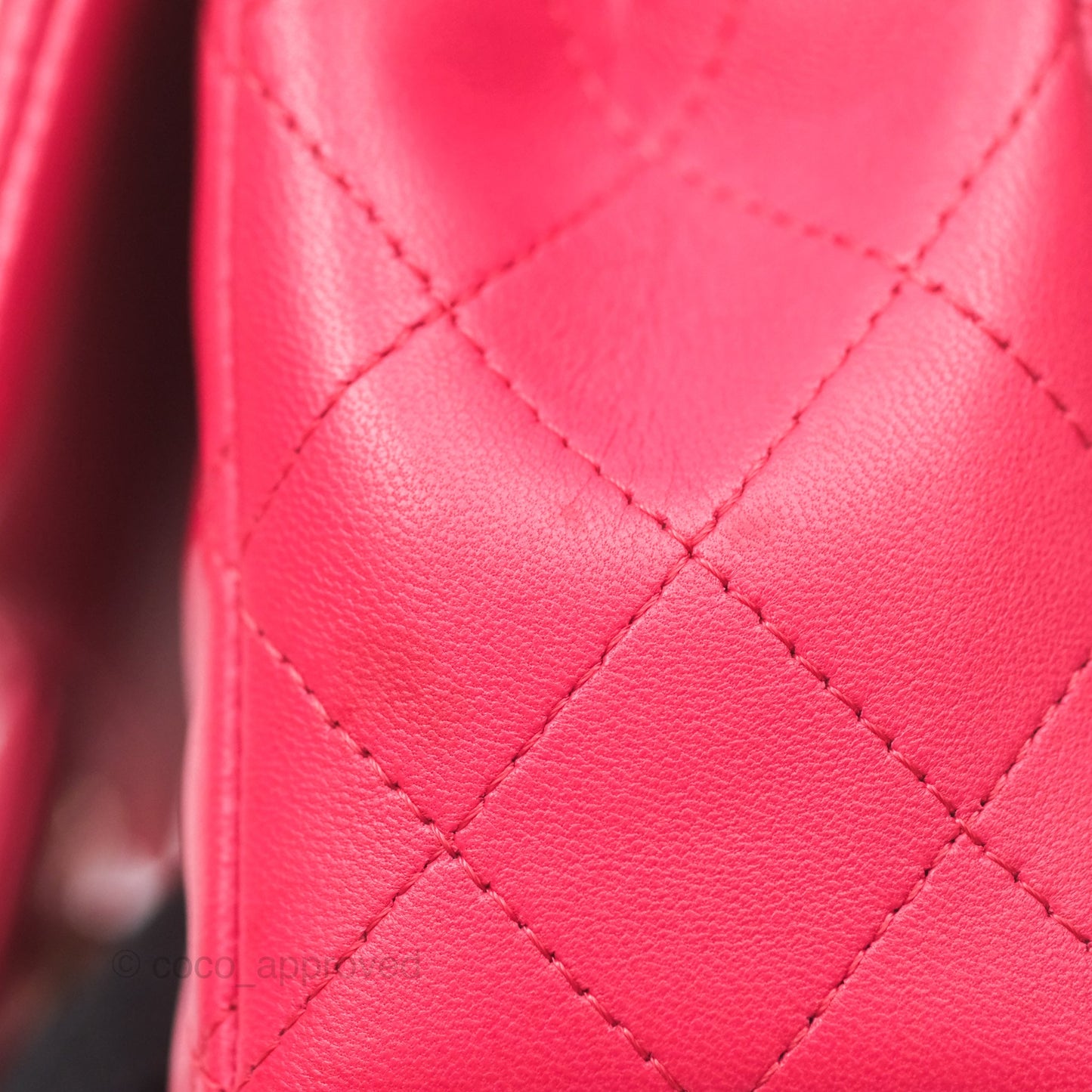 Chanel Quilted Mini Rectangular Flap Berry Red Lambskin Gold Hardware