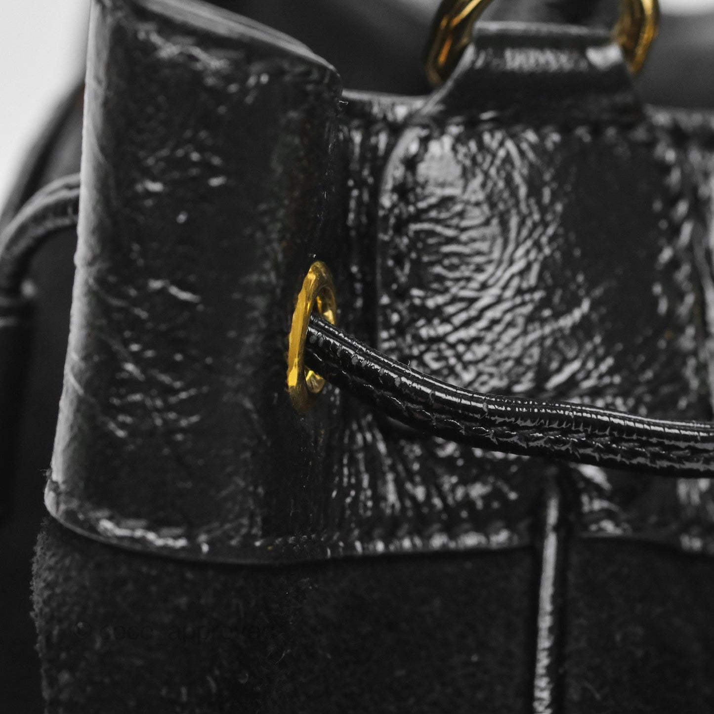Gucci Small Ophidia Bucket Bag Black Suede