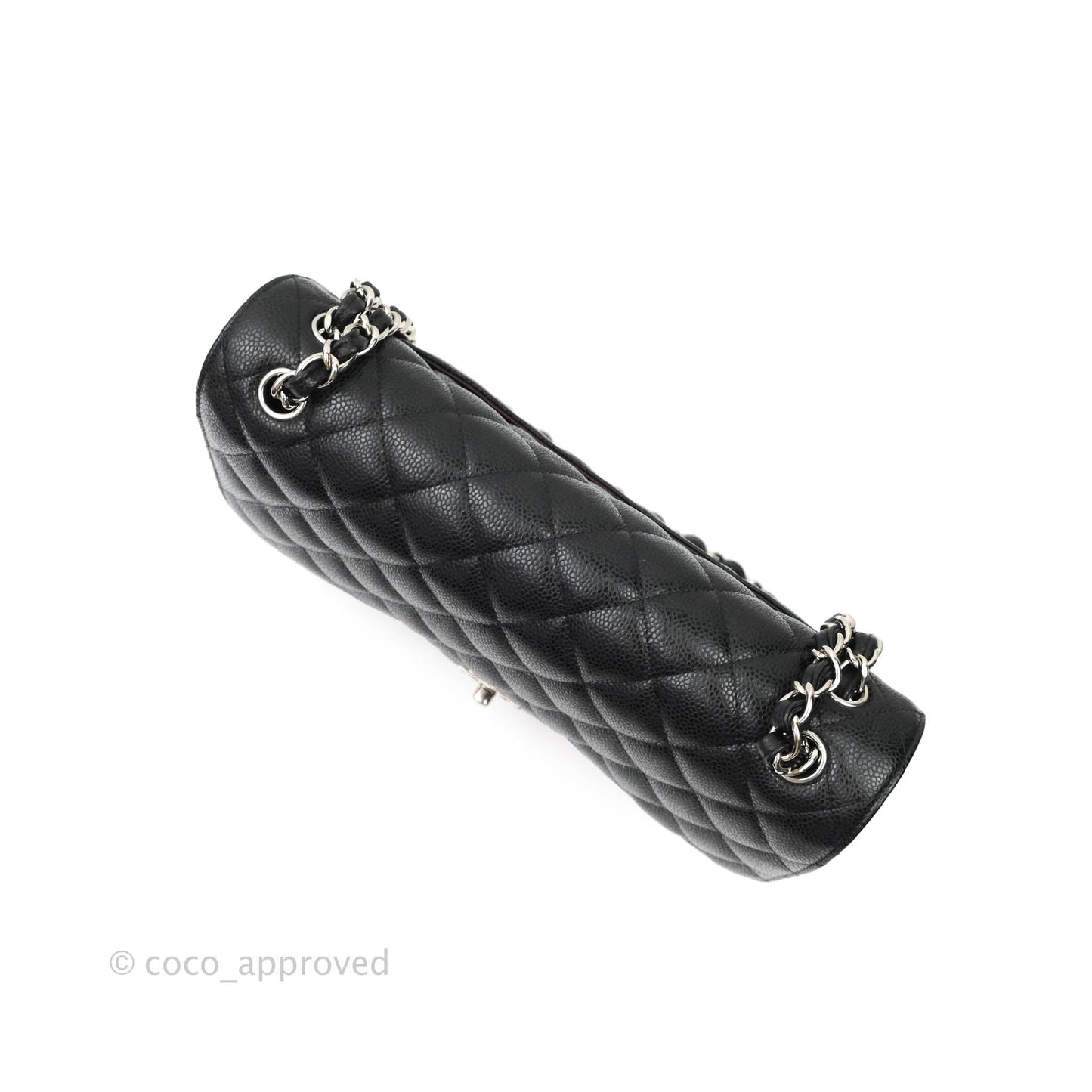 Chanel Jumbo Double Flap Black Caviar Silver Hardware⁣⁣