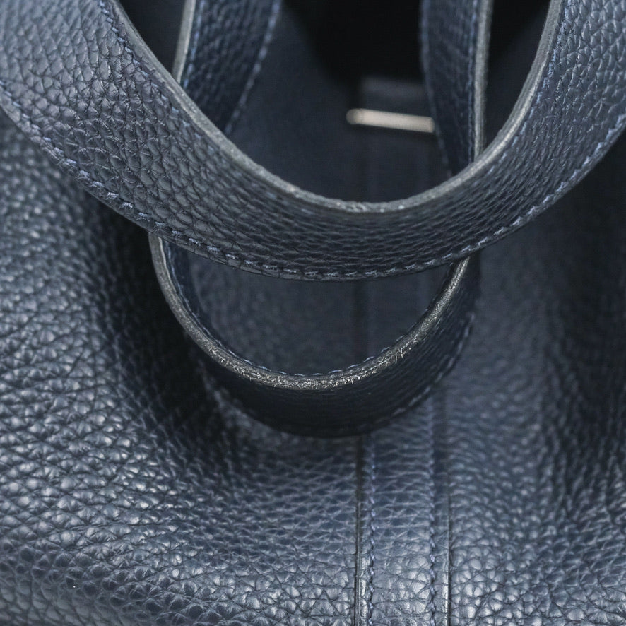 Hermès Picotin 22 Bleu Nuit 2Z Clemence Palladium Hardware