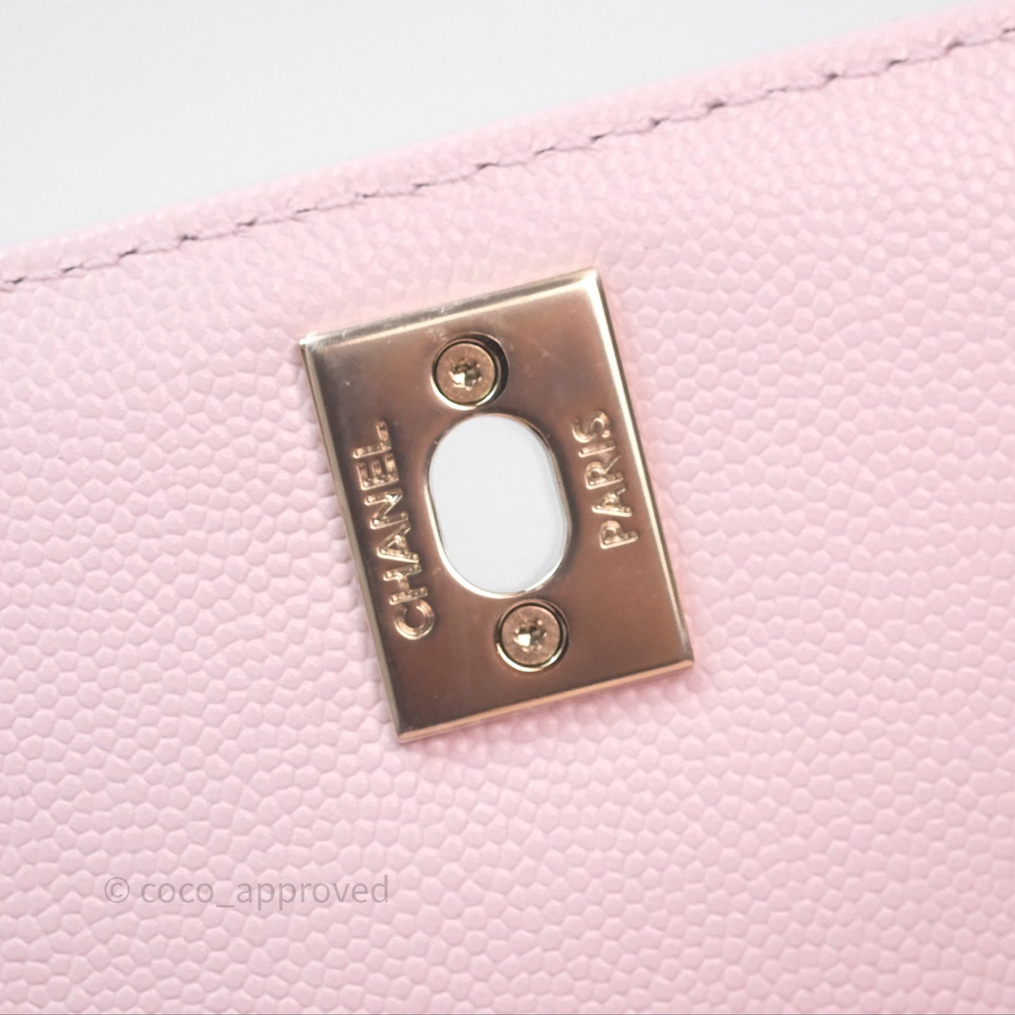 Chanel Small Coco Handle Light Pink Caviar Gold Hardware