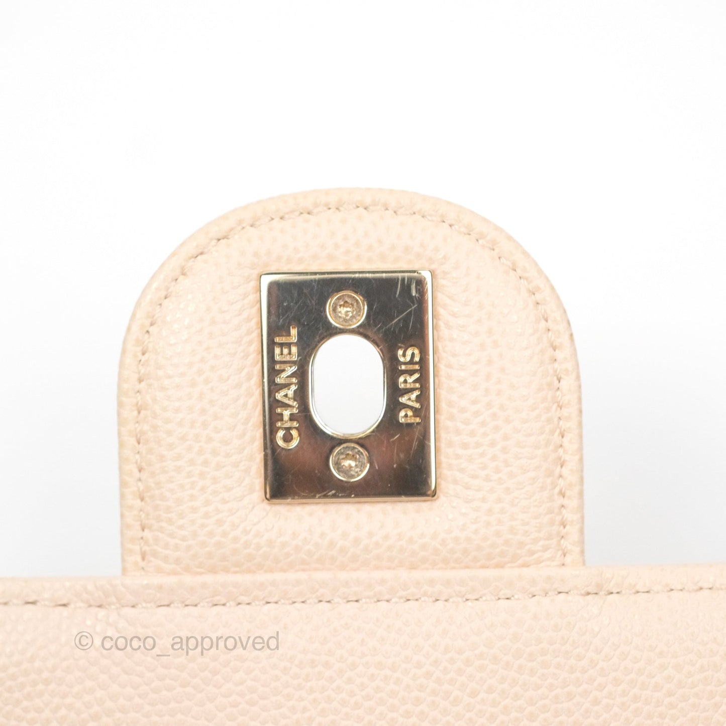 Chanel Quilted Small Like The Wallet Flap Light Beige Pink Caviar Light Gold Hardware 22C
