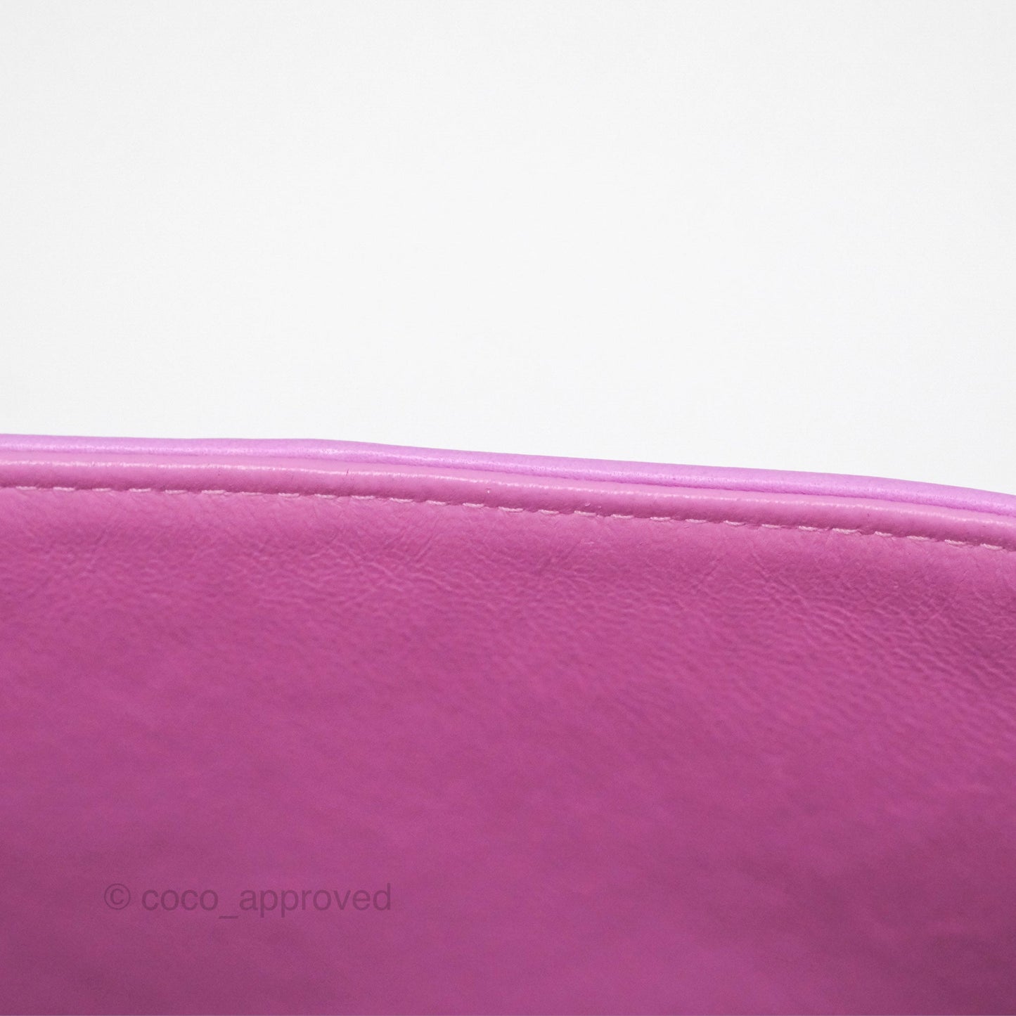 Chanel Medium Classic Flap Quilted Purple Lambskin Silver Hardware