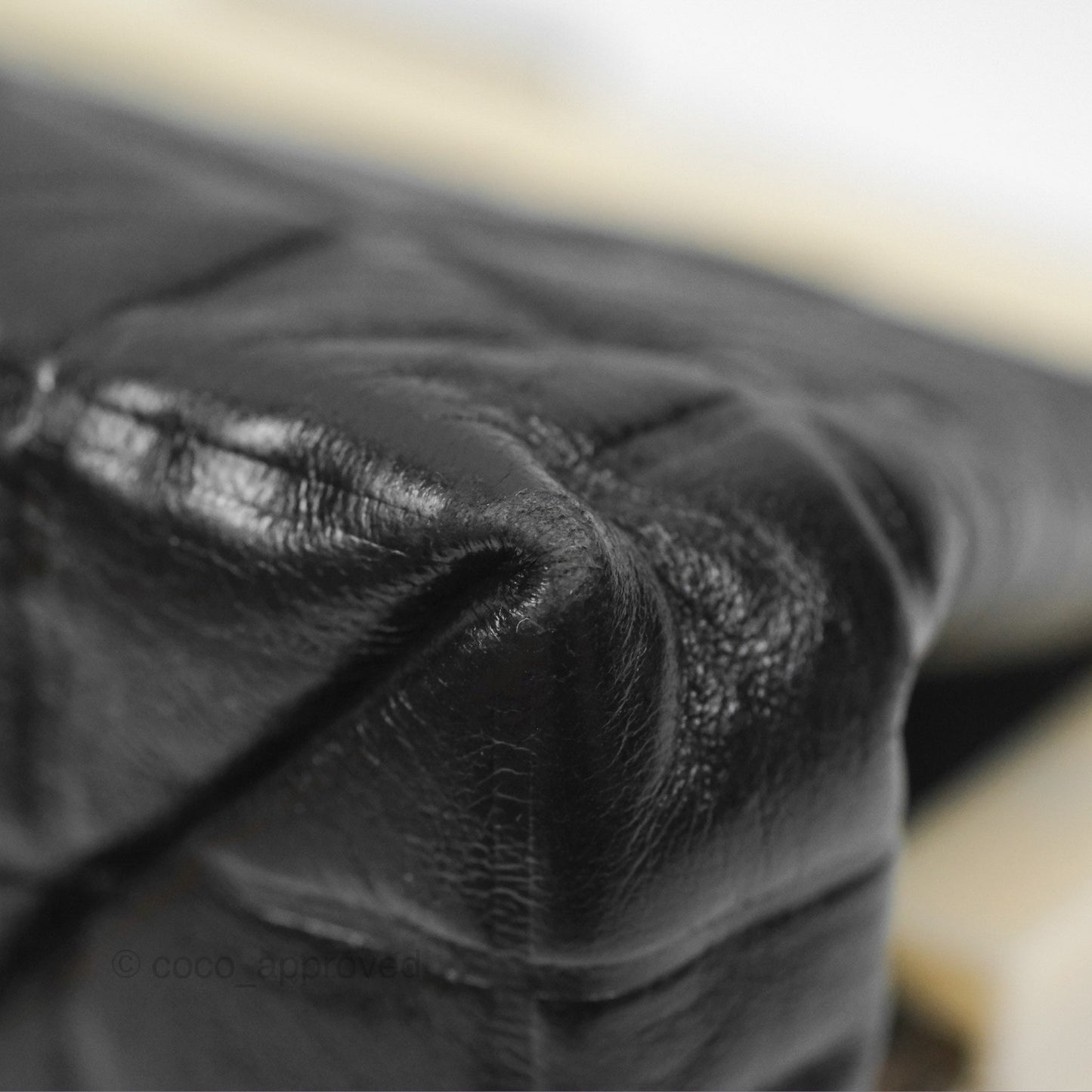 Chanel Choco Bar Shoulder Bag Black Lambskin