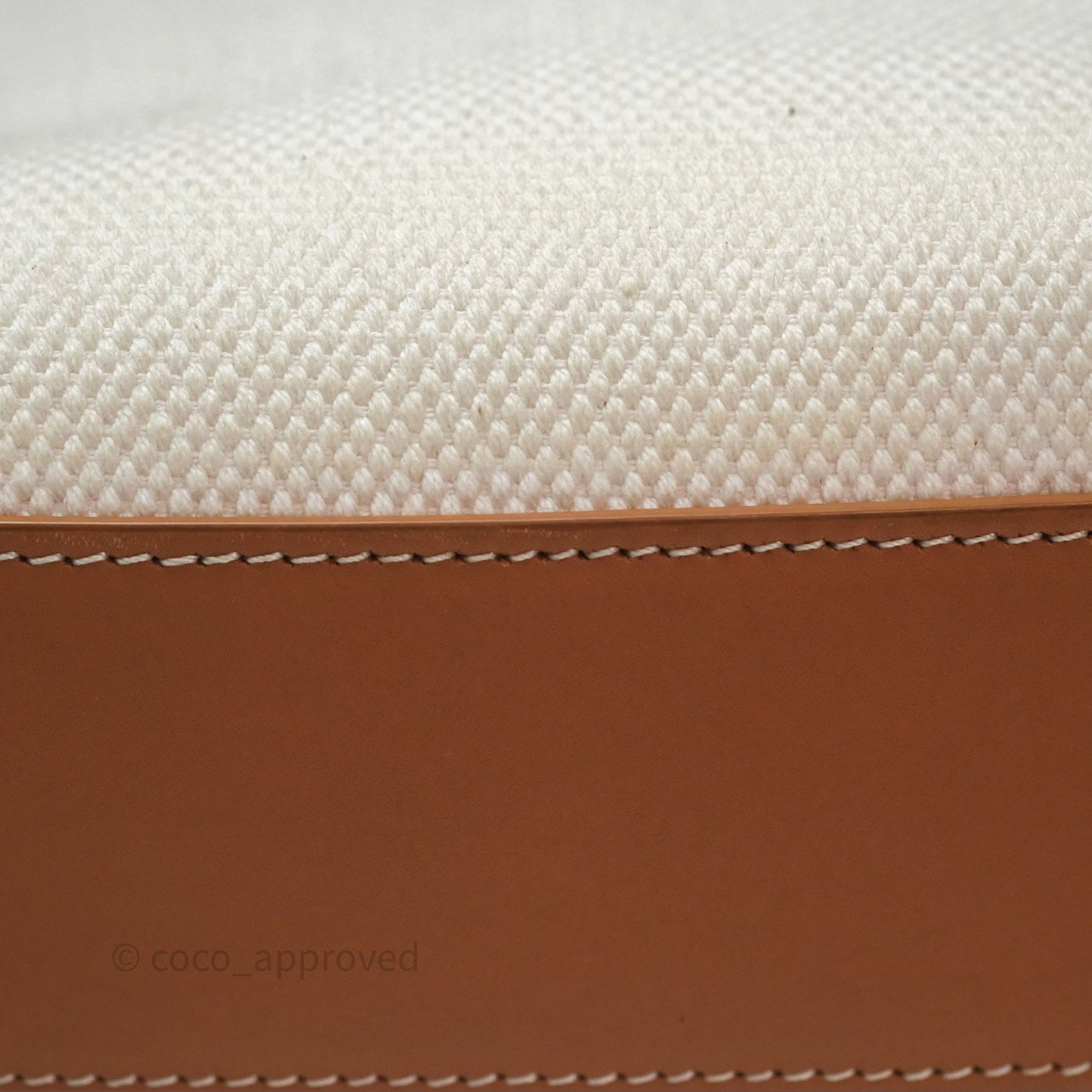 Celine Small Vertical Cabas Tote With Celine Print Natural/ Tan