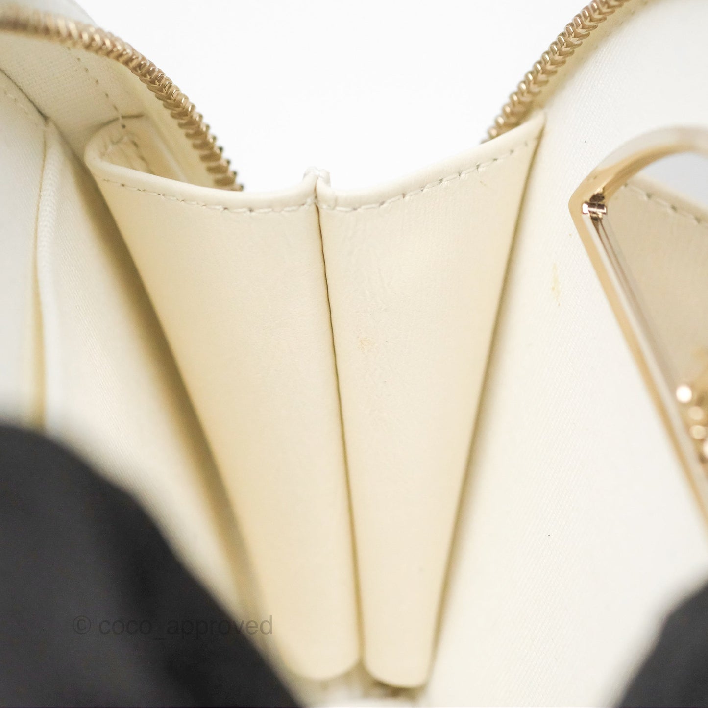 Chanel Mini Round Vanity Bag Handle With Care Ivory Caviar