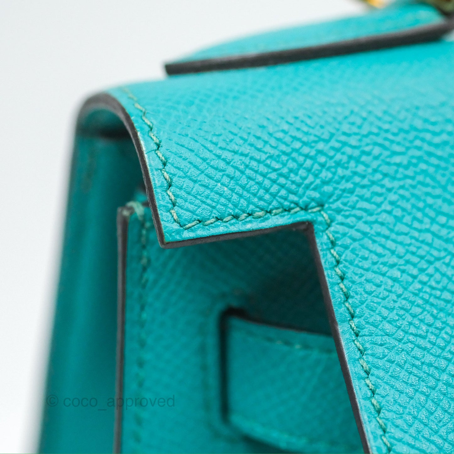 Hermès Sellier Kelly 28 Bleu Paon Epsom Gold Hardware