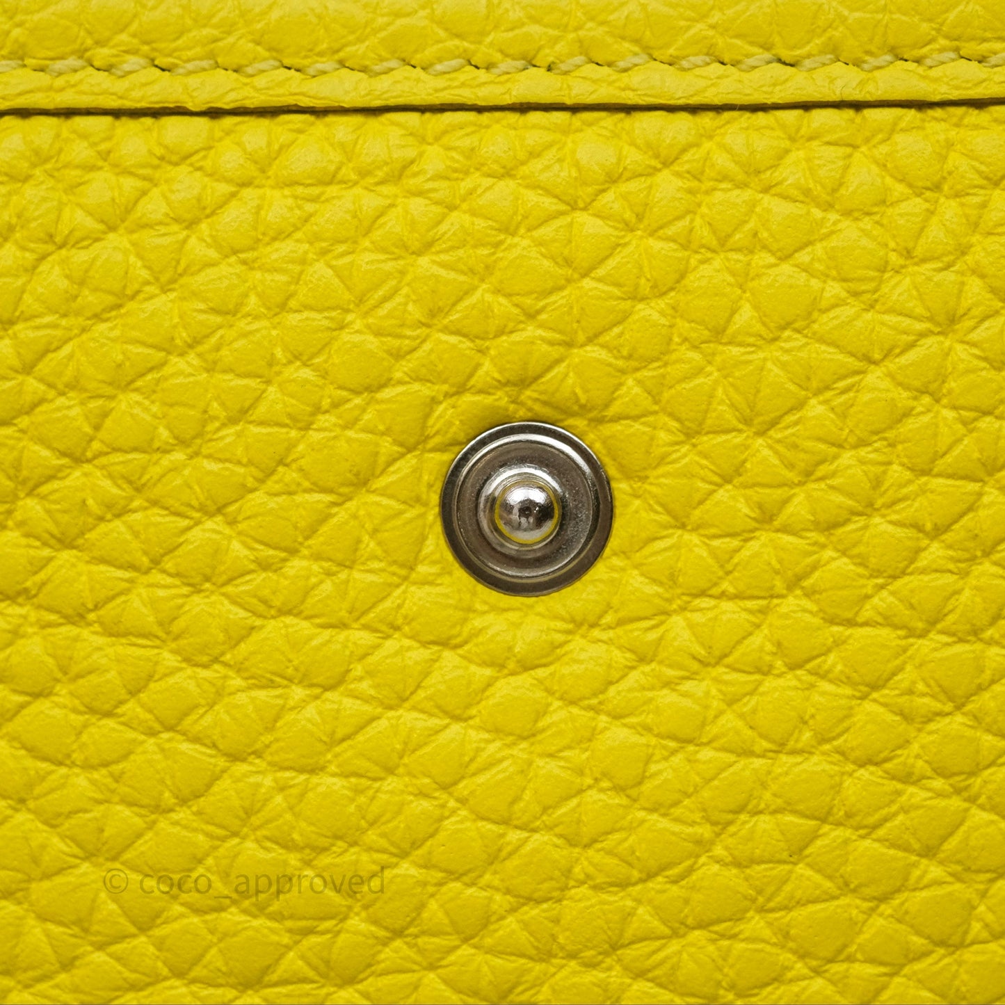 Hermès Mini Evelyne 16 Lime Clemence Palladium Hardware