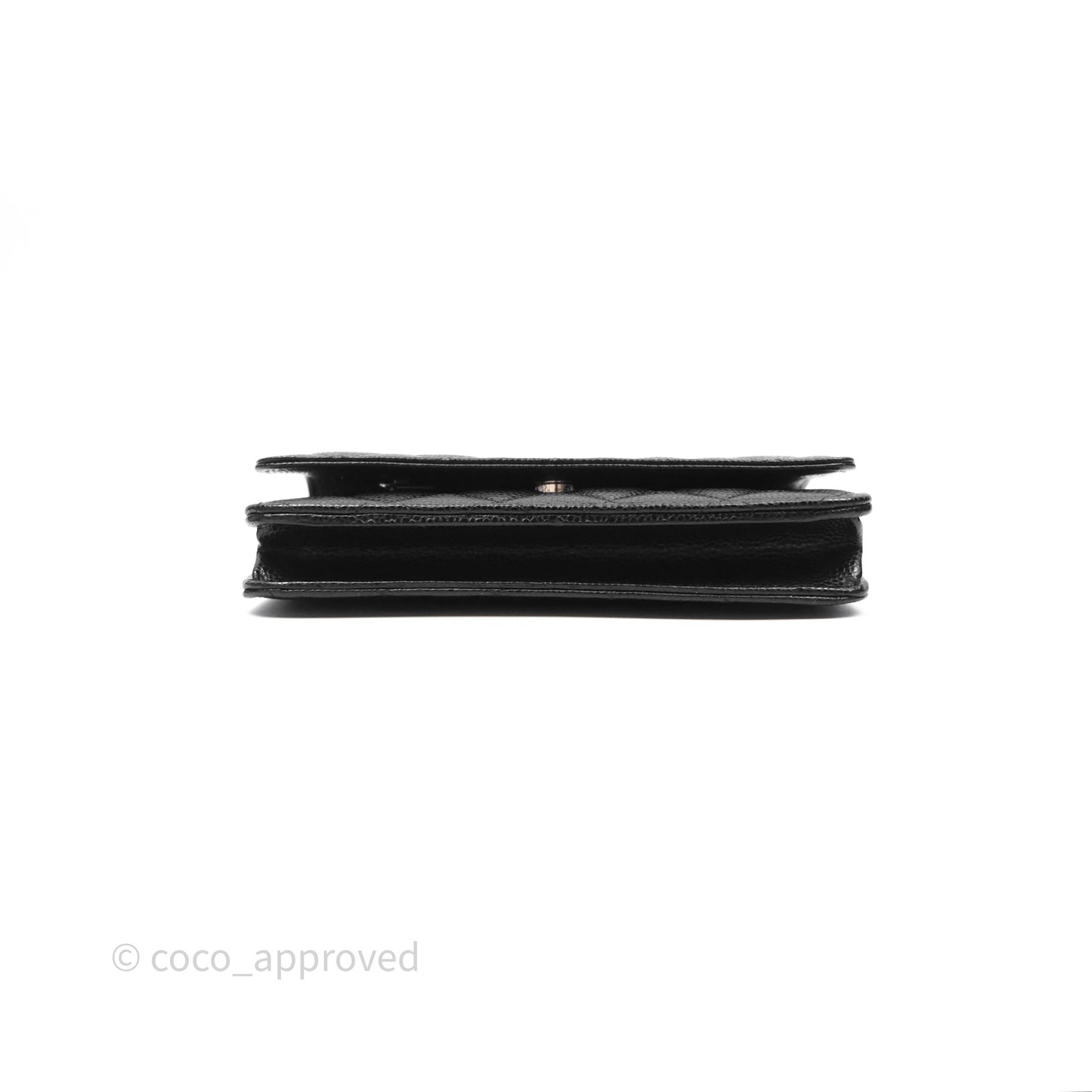 Chanel Quilted Classic Wallet on Chain WOC Black Caviar Silver Hardware