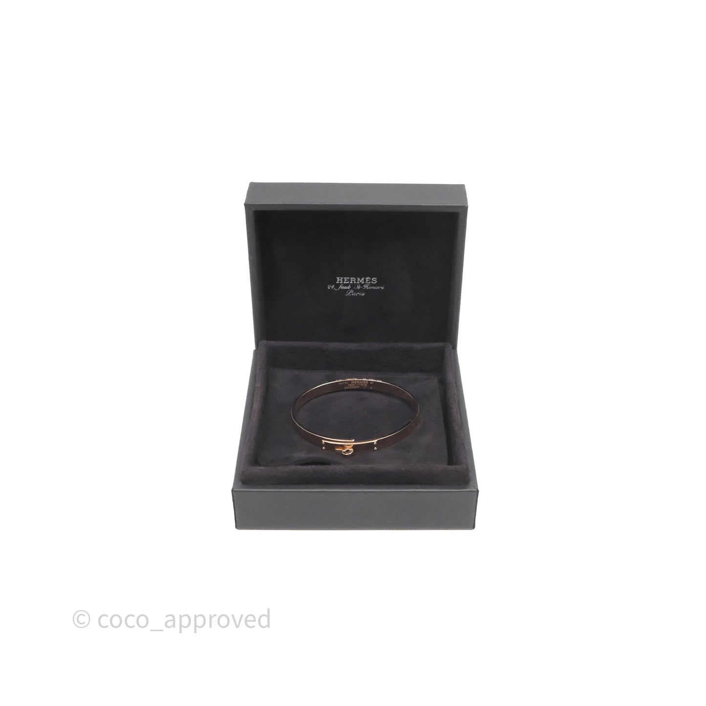 Hermès Kelly Bracelet PM 4 Diamonds Rose Gold