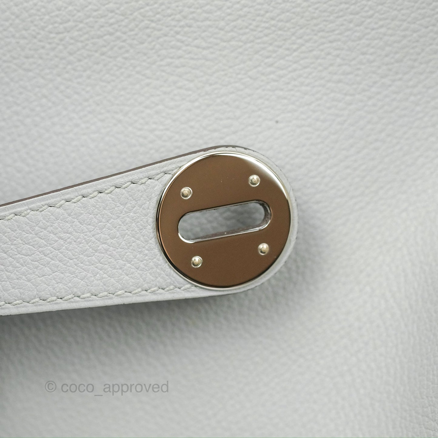 Hermès Lindy 30 Bleu Glacier Evercolor Palladium Hardware