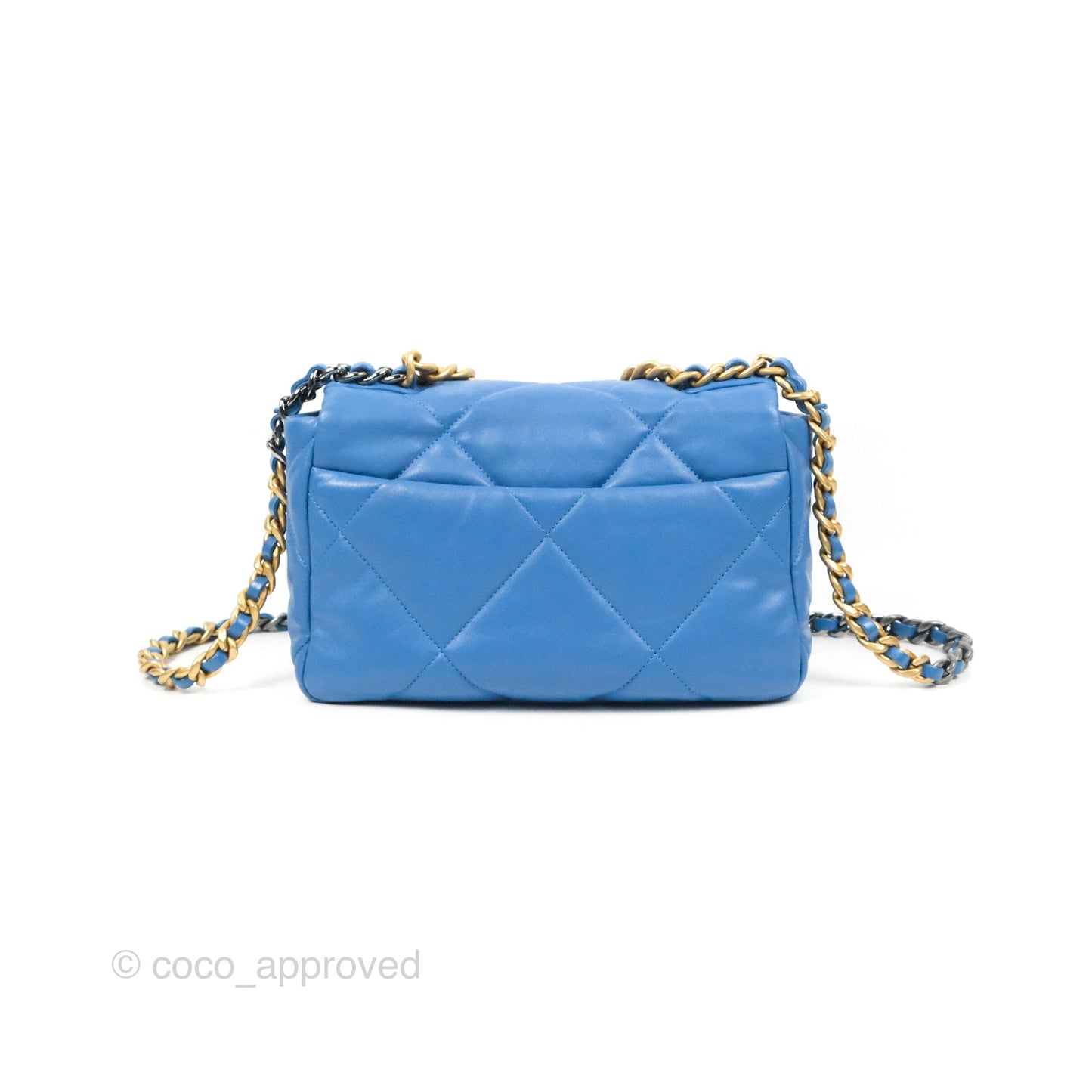 Chanel 19 Small Blue Mixed Hardware
