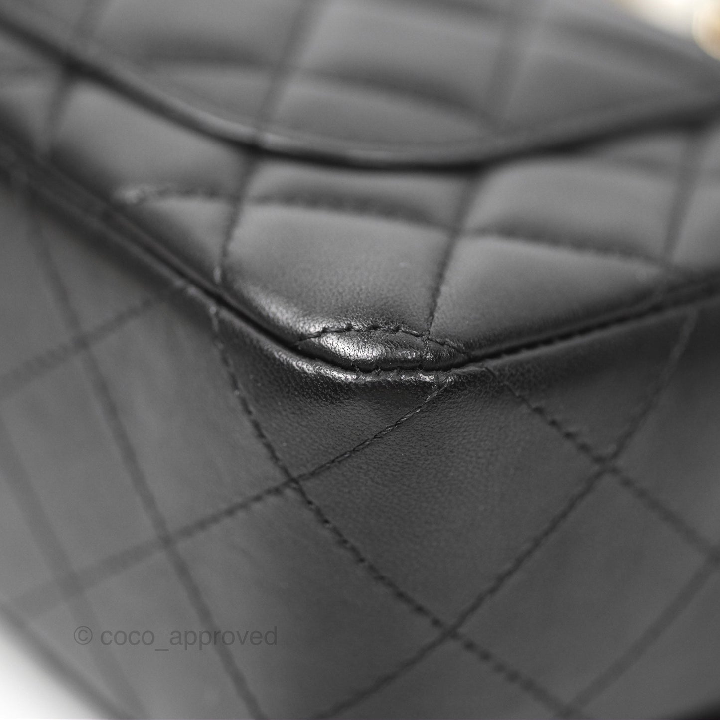 Chanel Quilted Mini Rectangular Flap With Charms Black Lambskin Gold Hardware 21C