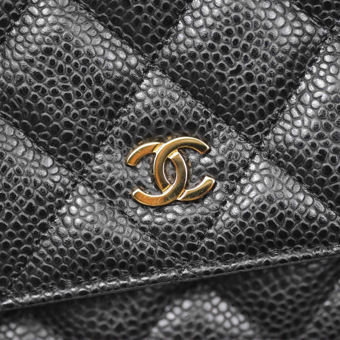 Chanel Classic Wallet On Chain WOC Quilted Black Caviar Gold Hardware