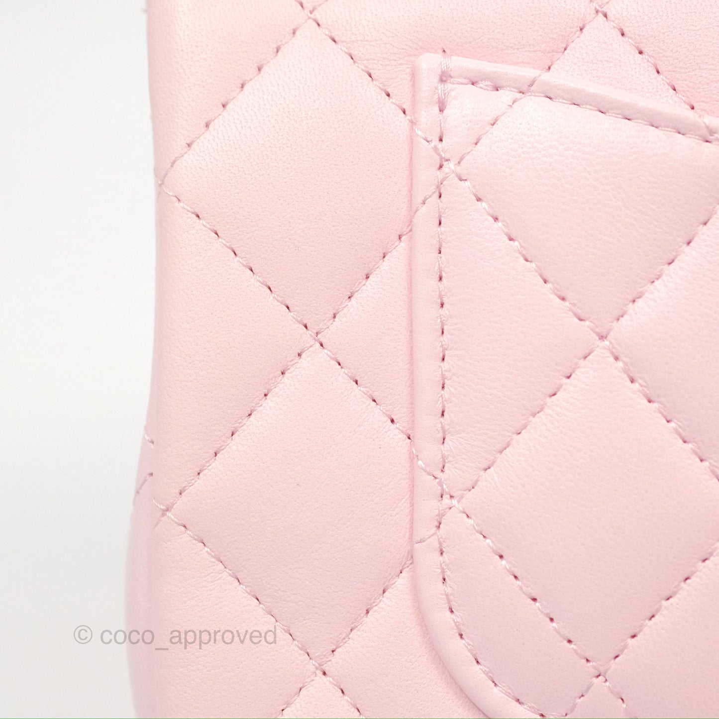 Chanel Top Handle Mini Rectangular Flap Bag Light Pink Lambskin Gold Hardware