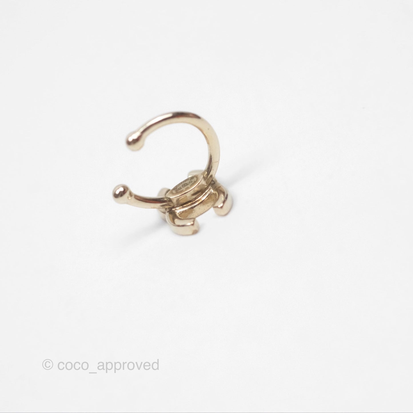Chanel Crystal CC Ear Cuff Gold Tone 22C