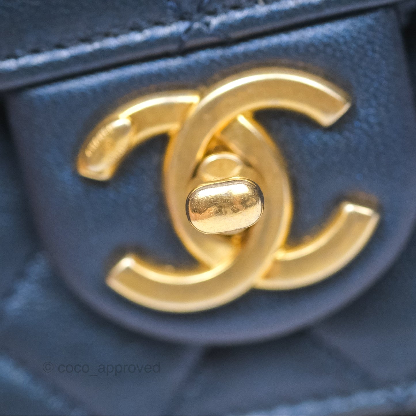 Chanel Small Quilted Chic Pearls Flap Iridescent Navy Goatskin Aged Gold Hardware