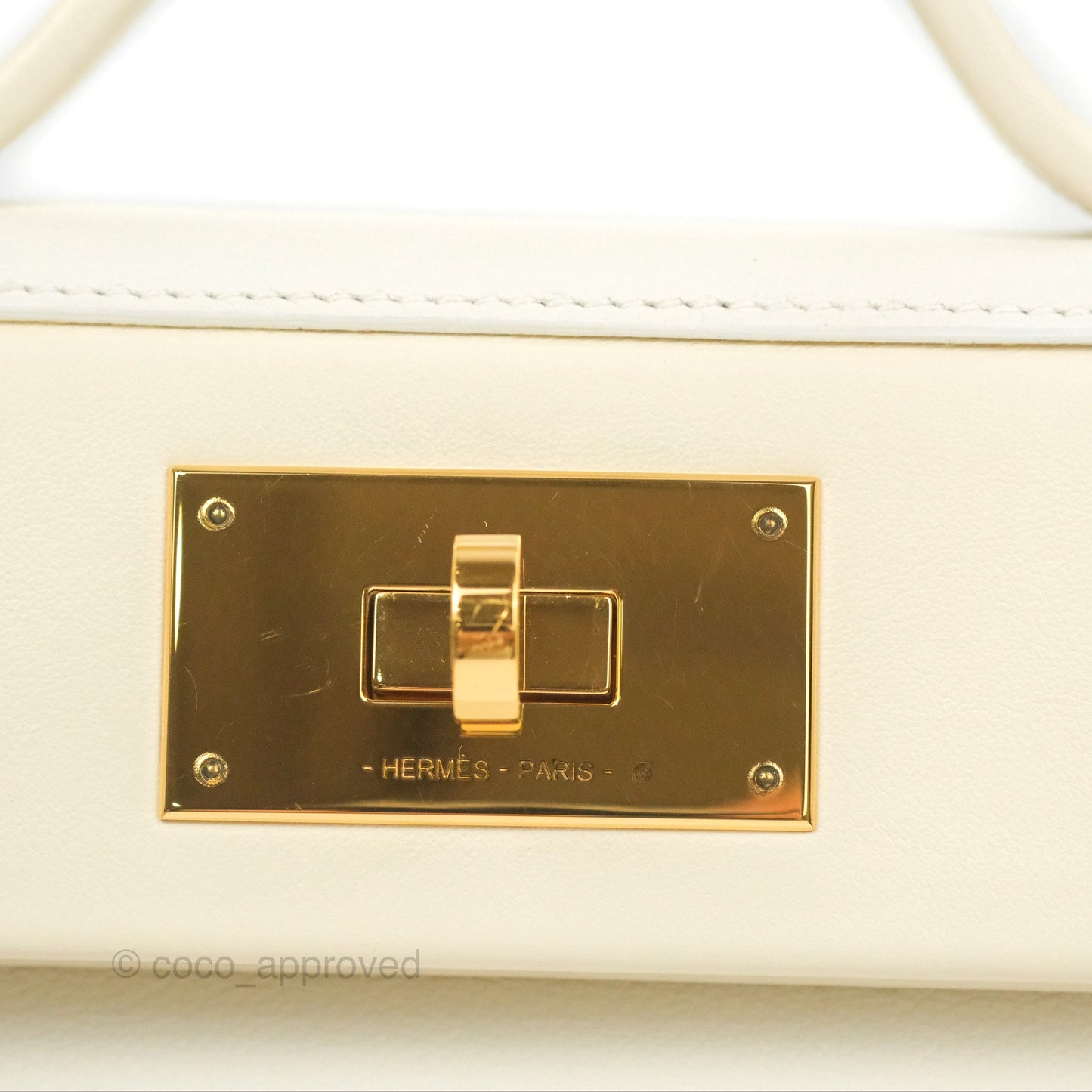Hermès 24/24 21 Mini Blanc/Nata Evercolour/Swift Gold Hardware