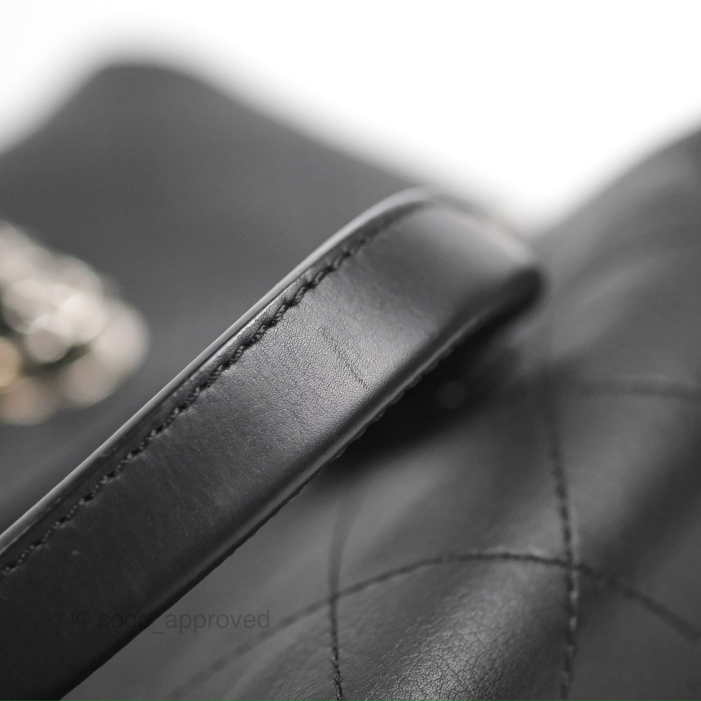 Chanel Flat Quilted Boston Bag Black Calfskin Silver Hardware