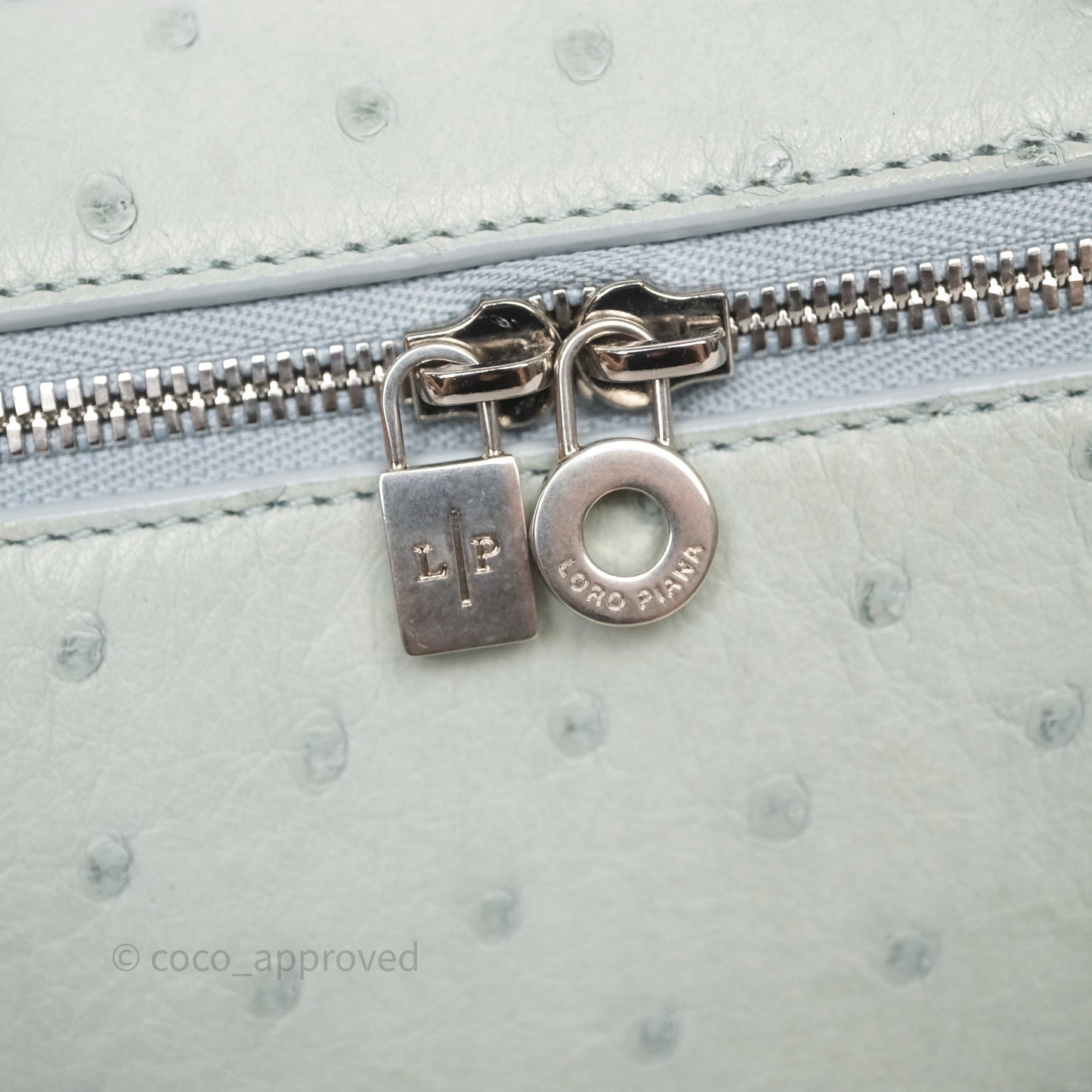 Loro Piana Extra Pocket L19 Light Blue Grey Calfskin