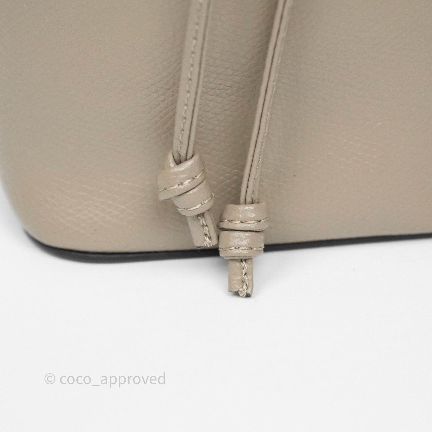 Fendi Mini Mon Tresor Bucket Bag Tortora Grained Calfskin