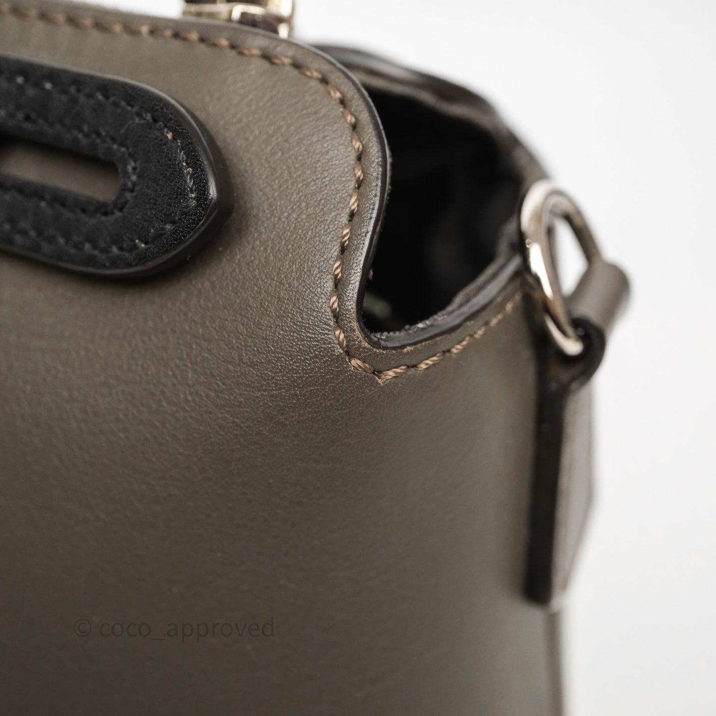 Fendi By The Way Medium Leather Satchel Dark Grey Bag