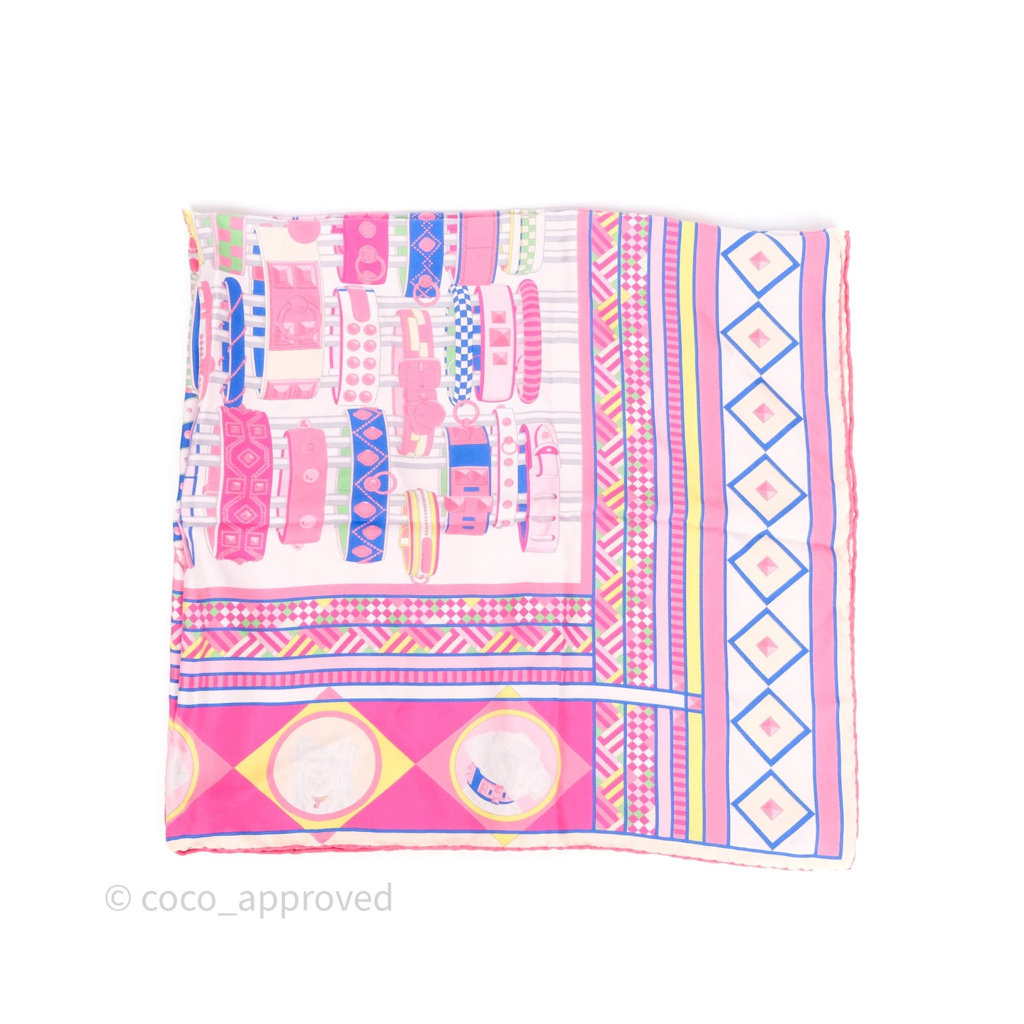 Hermès Colliers et Chiens Wash Scarf 90