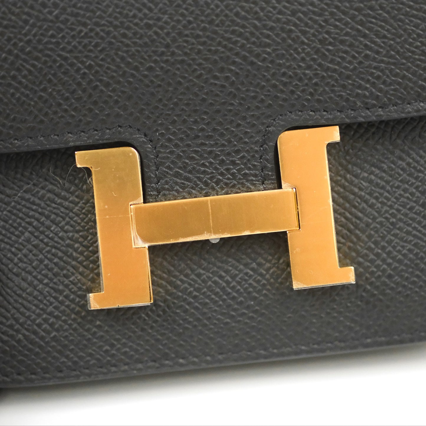 Hermès Constance Slim Wallet Black Epsom Gold Hardware