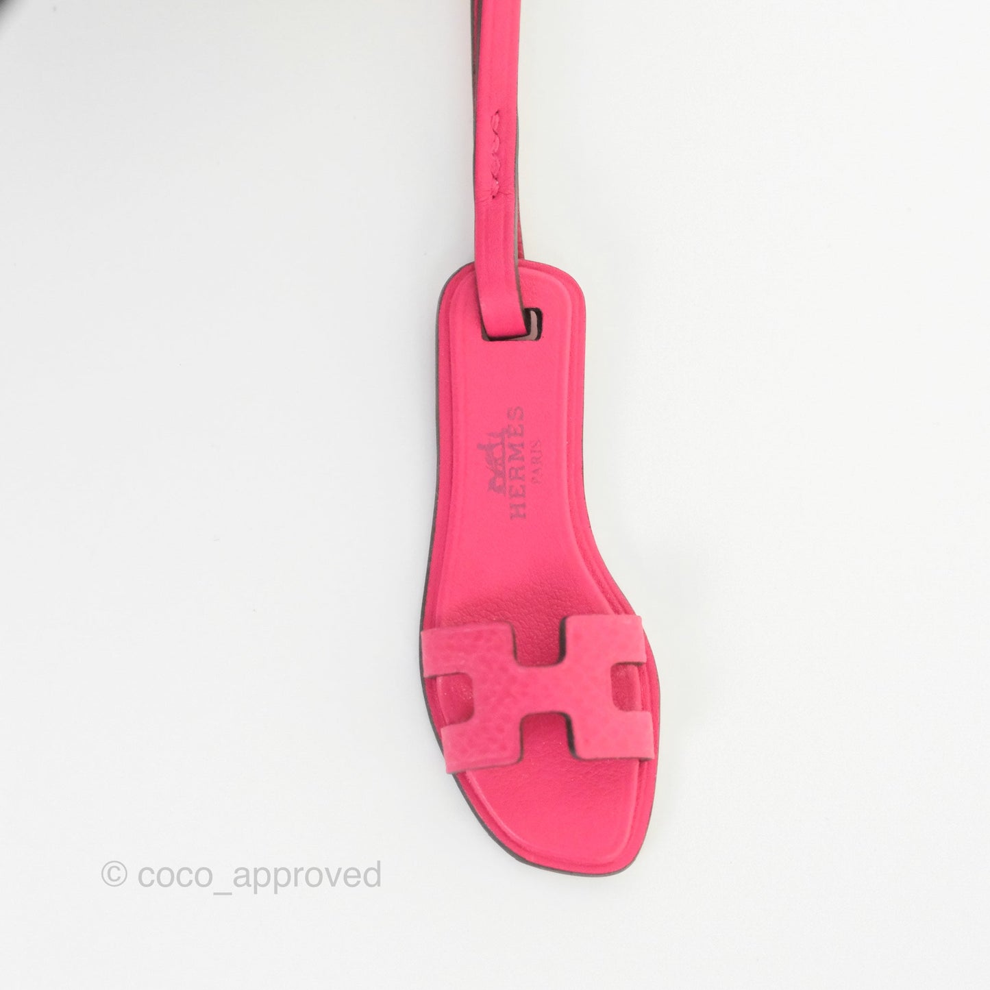 Hermès Oran Nano Bag Charm Rose Mexico Epsom