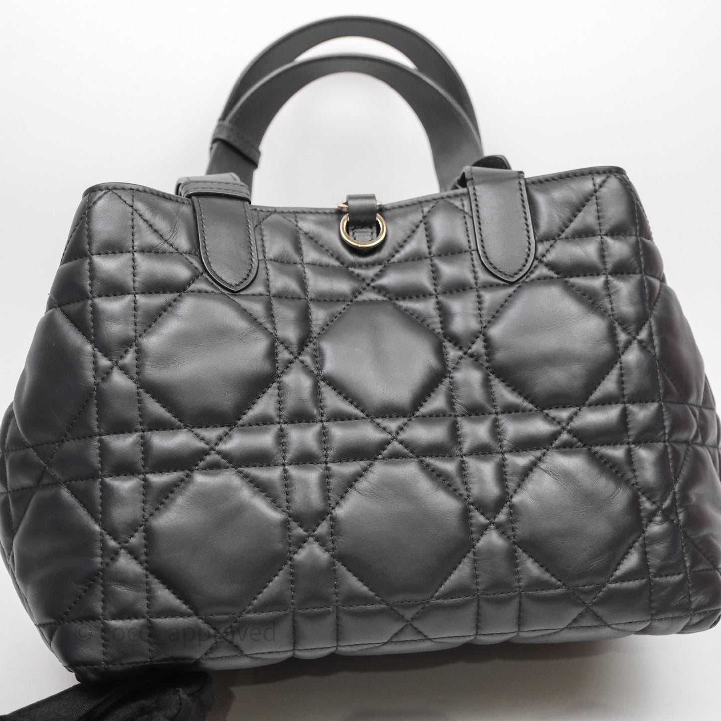 Christian Dior Medium Dior Toujours Bag Black Macrocannage Calfskin