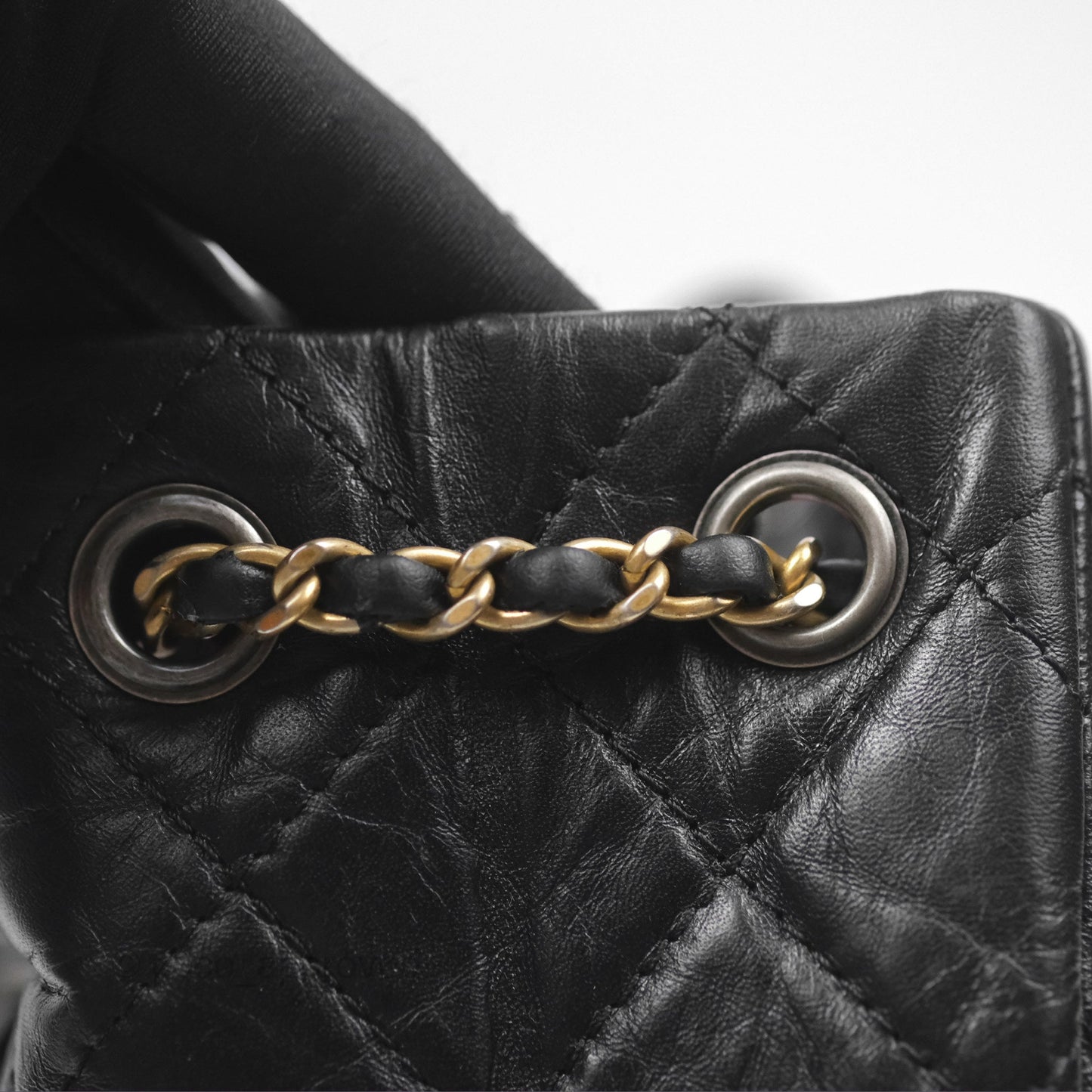 Chanel Small Gabrielle Backpack Black Aged Calfskin