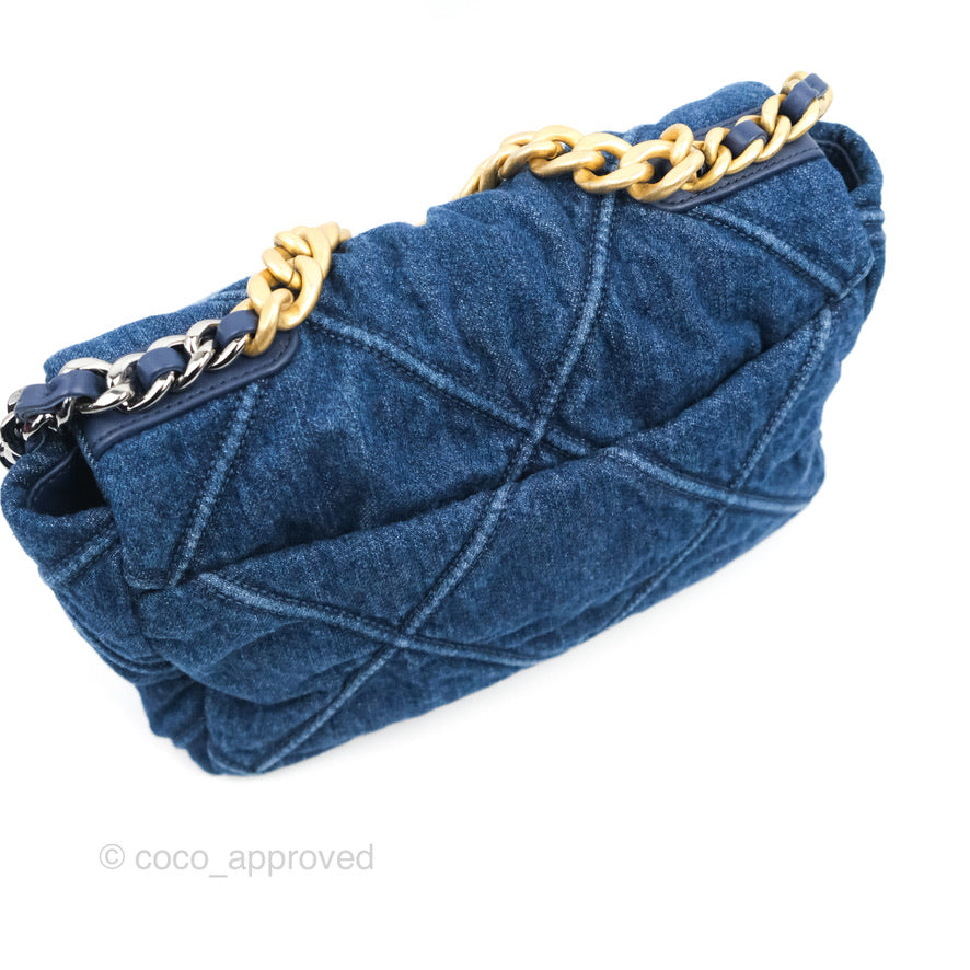 Chanel 19 Small Denim Mixed Hardware