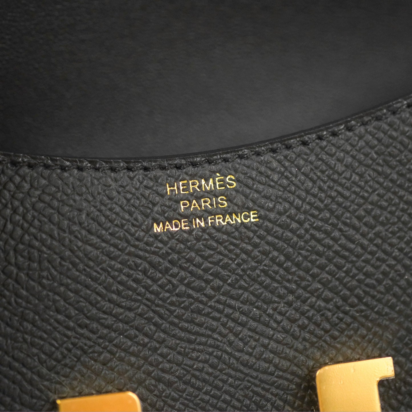 Hermès Constance Slim Wallet Black Epsom Gold Hardware