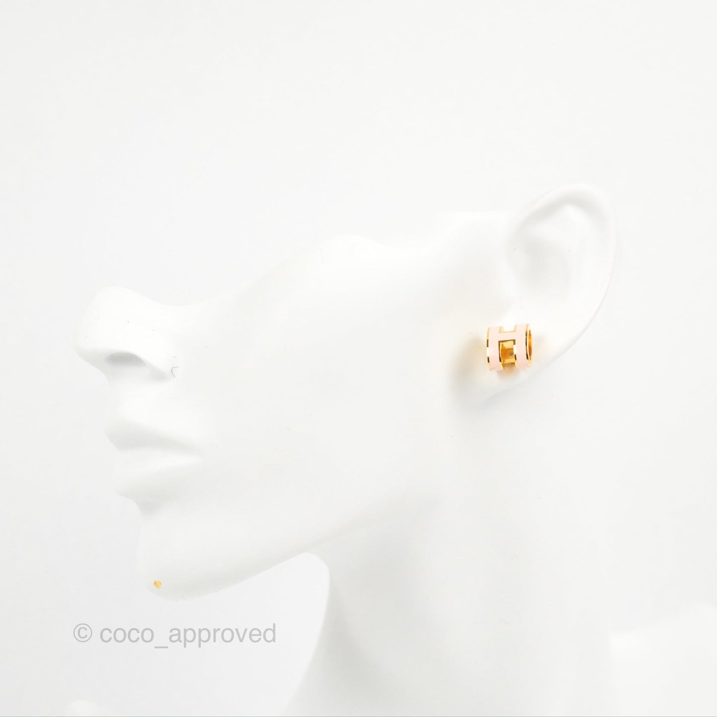 Hermès Pop H Earrings Rose Dragee Gold Hardware