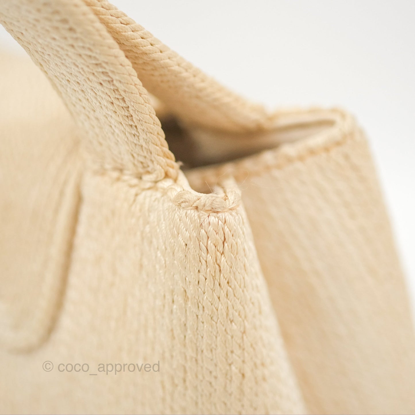 Chanel Vintage Mini Kelly Silk Rope Braided Cream Beige 24K Gold Hardware