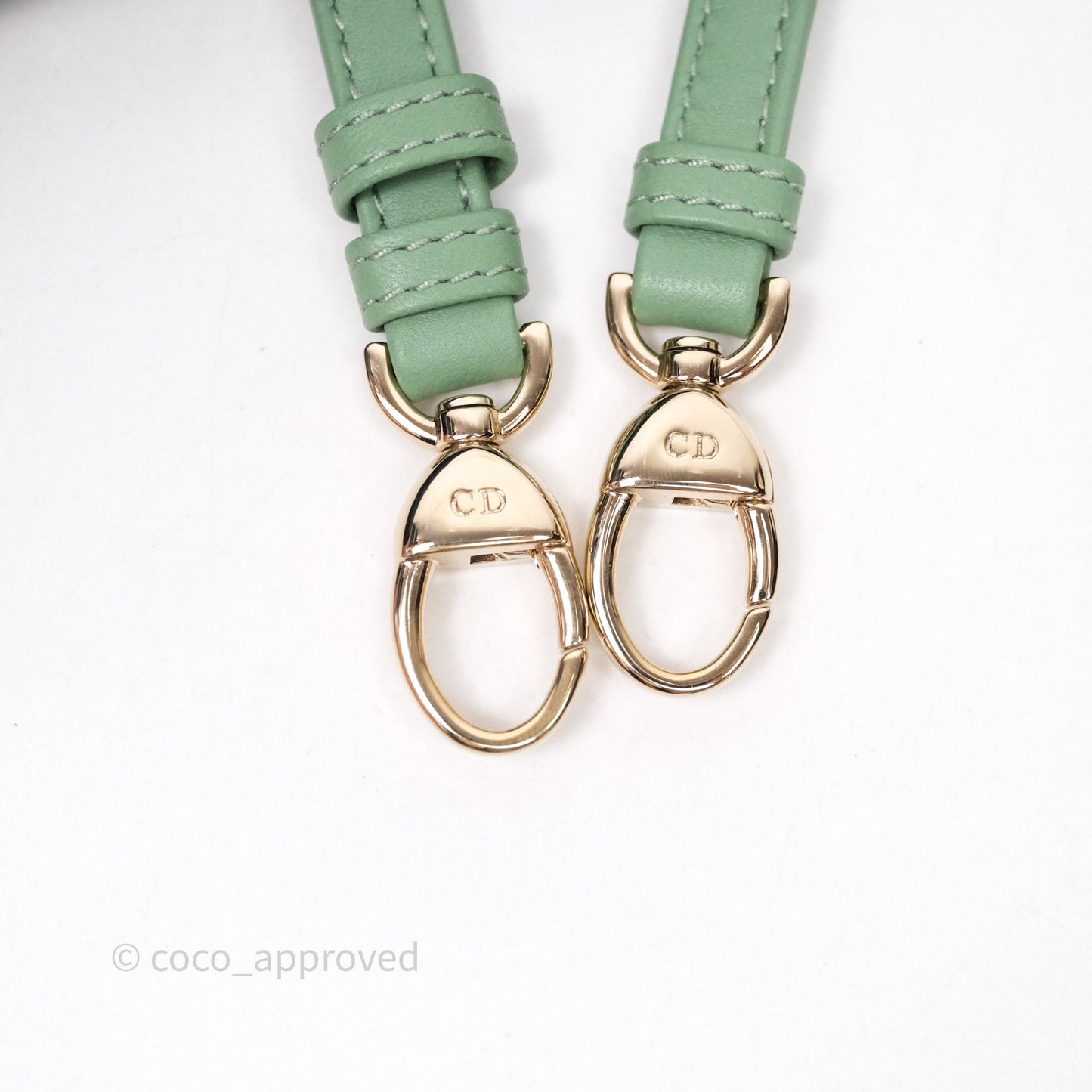 Christian Dior Micro Lady Dior Green Lambskin Cannage Gold Hardware