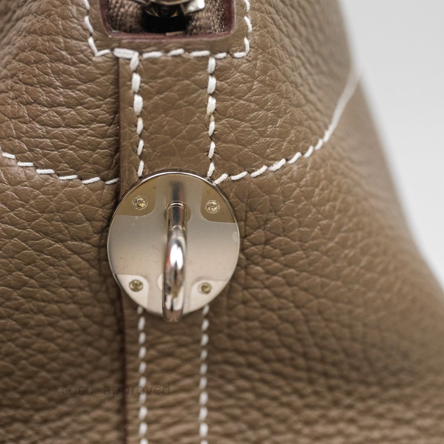 Hermès Bolide 31 Etoupe Evercolor Clemence Palladium Hardware
